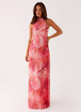 California Maxi Dress - Flamingo Fling