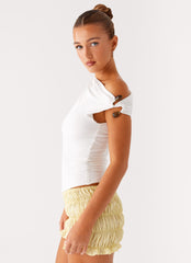 Agathe One Shoulder Top - Ivory