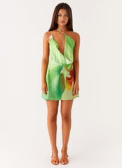 Aiva Mini Dress - Green Floral