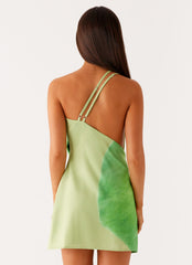 Aiva Mini Dress - Green Floral