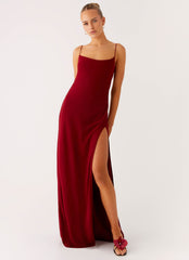 Alouette Maxi Dress - Burgundy