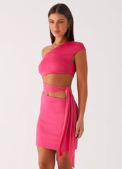 Amara Mini Dress - Hot Pink