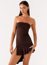 Arianne Mini Dress - Chocolate