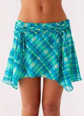 Ariette Mini Skirt - Green Check