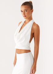 Ashi Cowl Top - White