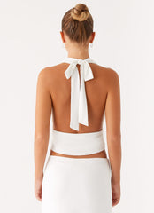 Ashi Cowl Top - White