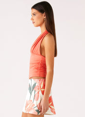 Avena Halter Top - Coral