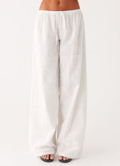 Bille Low Rise Pants - White