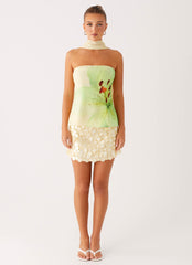 Blaise Scarf Top - Yellow Floral