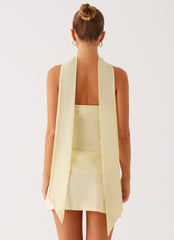 Blaise Scarf Top - Yellow Floral