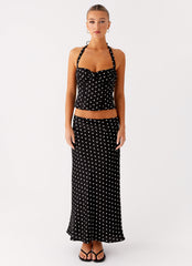 Breanne Top - Black Polka Dot