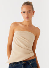 Briana Strapless Top - Tan