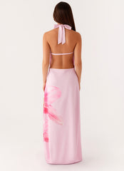 Bryony Cowl Maxi Dress - Pink