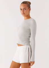 Carissa Open Back Top - Grey