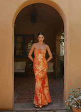 Carmen Maxi Dress - Sunset Floral