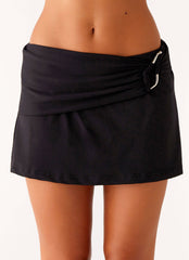 Collab Mini Skirt - Black