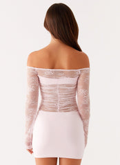 Collide Lace Mini Dress - Pink