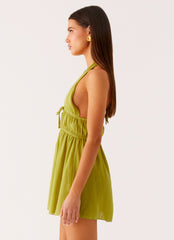 Dione Halter Mini Dress - Citrus