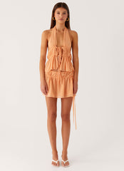 Dione Mini Skirt - Peach