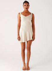 Dune Whisper Mini Dress - Ivory