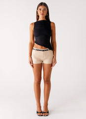 Elevate Tie Back Top - Black