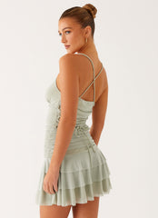 Emily Mini Dress - Sage
