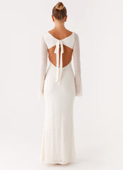 Ethereal Long Sleeve Maxi Dress - Ivory