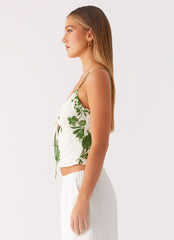 Faela Cami Top - Verdant Bloom