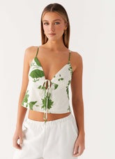 Faela Cami Top - Verdant Bloom