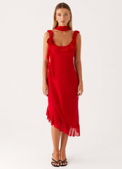 Fariday Midi Dress - Red