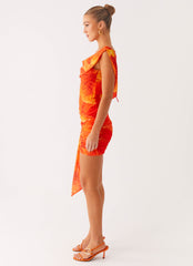 Good Fortune Mini Dress - Serene Orange