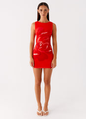 Happy Hour Mini Dress - Red