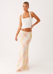 Harlow Chiffon Maxi Skirt - Floral Print
