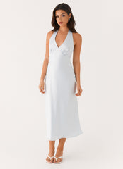 Heavy Hearted Midi Dress - Blue