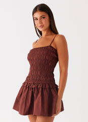 Jaxi Mini Dress - Chocolate