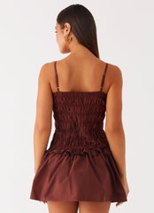 Jaxi Mini Dress - Chocolate