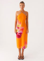 Kea Midi Dress - Orange Tropical