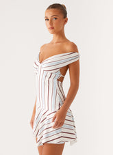 Kirby Mini Dress - Blue Stripe