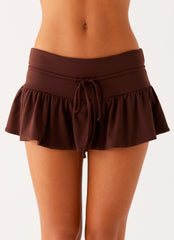 Landon Mini Skort - Chocolate