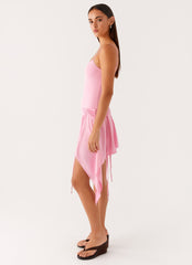 Lino Mini Dress - Baby Pink