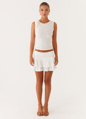 Lisbon Mini Skirt - White