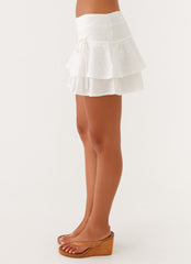 Lisbon Mini Skirt - White