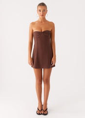 Ludo Mini Dress - Chocolate