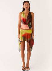 Lustra Mini Skirt - Moody Floral