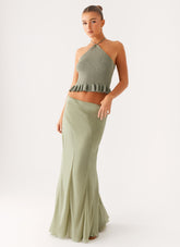 Maddox Maxi Skirt - Sage