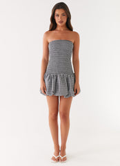 Martell Mini Dress - Black Gingham