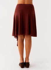 Mirage Midi Skirt - Chocolate