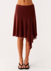 Mirage Midi Skirt - Chocolate