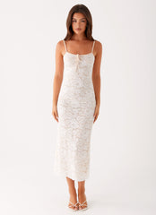 Postcards Lace Midi Dress - Ivory