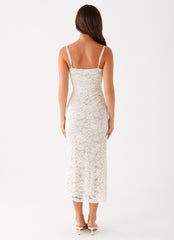 Postcards Lace Midi Dress - Ivory